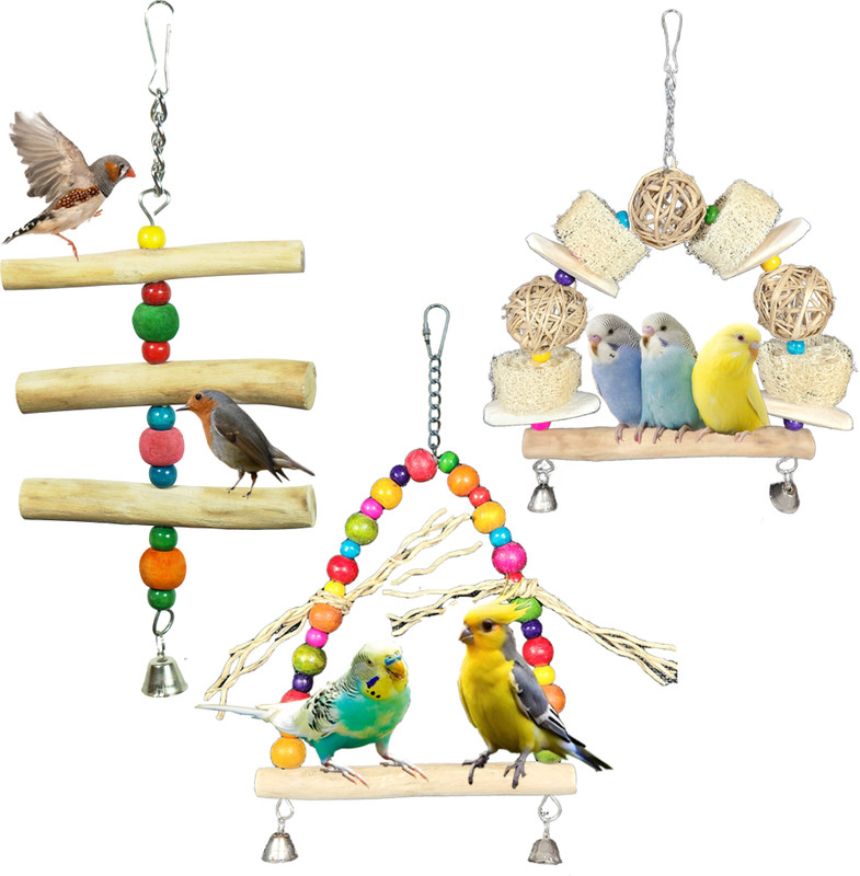 Addy Addy Bird Perch 18007 Wooden Bone, Chew Toy, Stick, Training Aid For Bird
