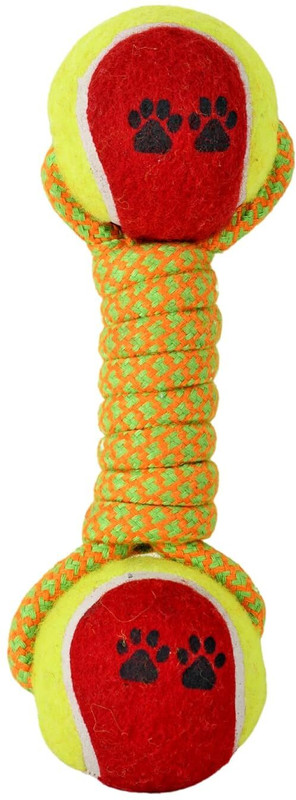 BlingPets Chew Rope Pet Toy | Puppy Dog Rope Toy, Durable Teeth Cleaning Toys Rubber Ball For Dog & Cat