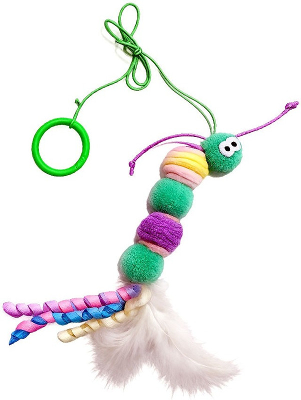 Petfun Cute Catepillar Plush Tug & Chew Toy For Pets Polyester Tug Toy, Chew Toy For Dog & Cat