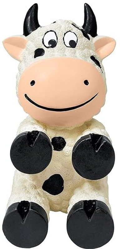 Petfun Kong Dog Toy, Kong Wiggy Cow, Large Rubber Squeaky Toy For Dog & Cat