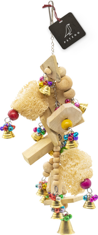 PETZOO Creative Natural Wooden Climbing Ladder Perch Cage Hanging Chew Toy For Birds Wooden Chew Toy, Training Aid, Perch For Bird