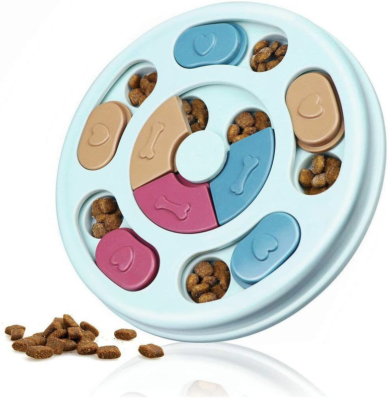 THE DDS STORE Dog Puzzle Toys, Dogs Slow Feeder Puzzle Toys for IQ Training 1 Piece Plastic Treat Dispensing Toy, Training Aid For Dog & Cat