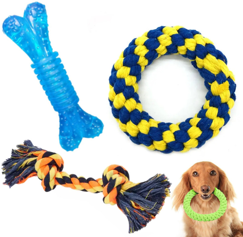 PETZLUV YOUHAVEDEAL Dog Toys,Chew Rubber Bone Pet Rope Toy Chewing & Playing for Puppies Cotton, Rubber Bone, Chew Toy, Rubber Toy For Dog