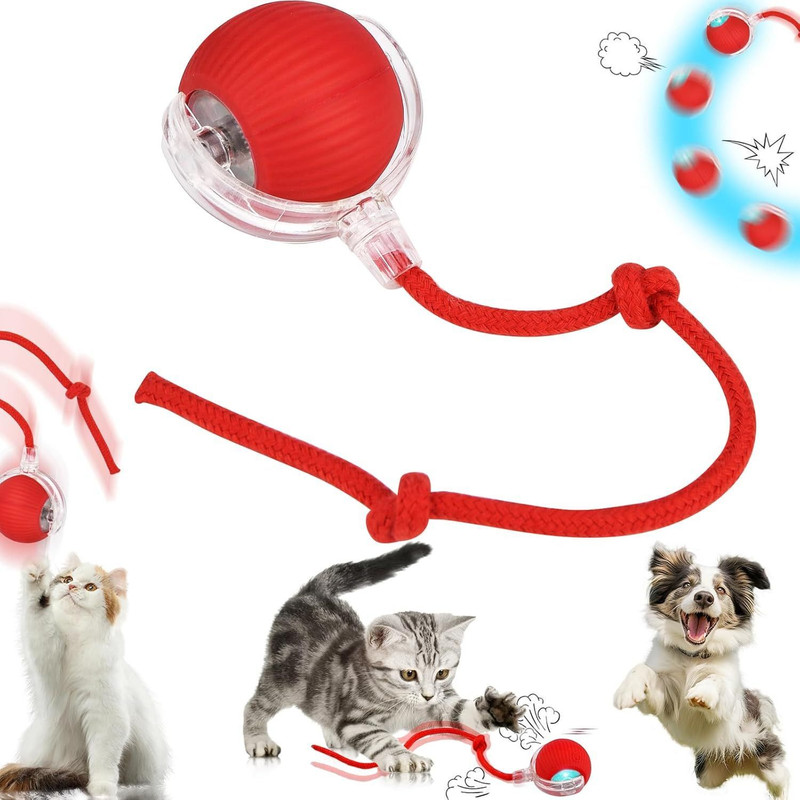 CITYCART Agirav playing toys for cats self rolling ball Silicone Ball For Dog & Cat