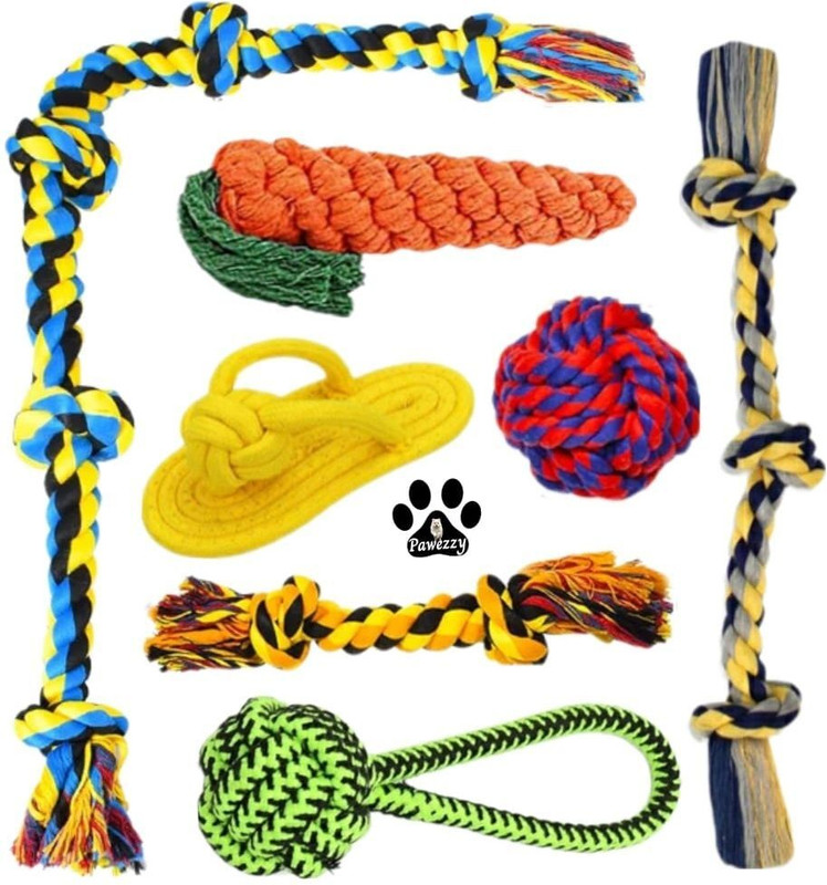 Pawezzy Buszbo muticolor Cotton Chew Toy For Dog