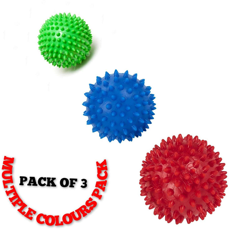 Goat None toxic rubber spike ball for dog and cat pack of 3 in multicolor Rubber Ball For Dog & Cat