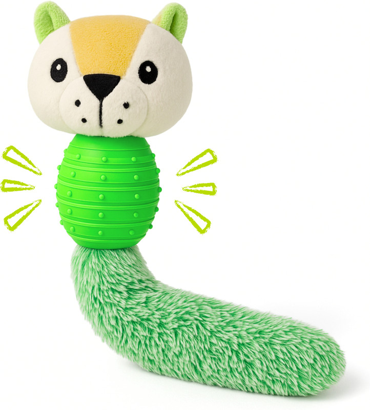 TAILY TAILS Soft Long Tailed Bear Plush Dog Toy for Chewing & Comfort Jute Chew Toy For Dog