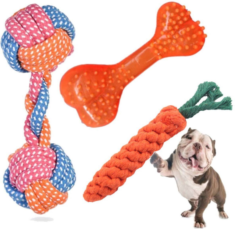 PETZLUV YOUHAVEDEAL Toys for Medium Puppies Dogs Toy Combo | Multicolor | Foam Ball Cotton Ball, Chew Toy, Fetch Toy, Training Aid For Dog