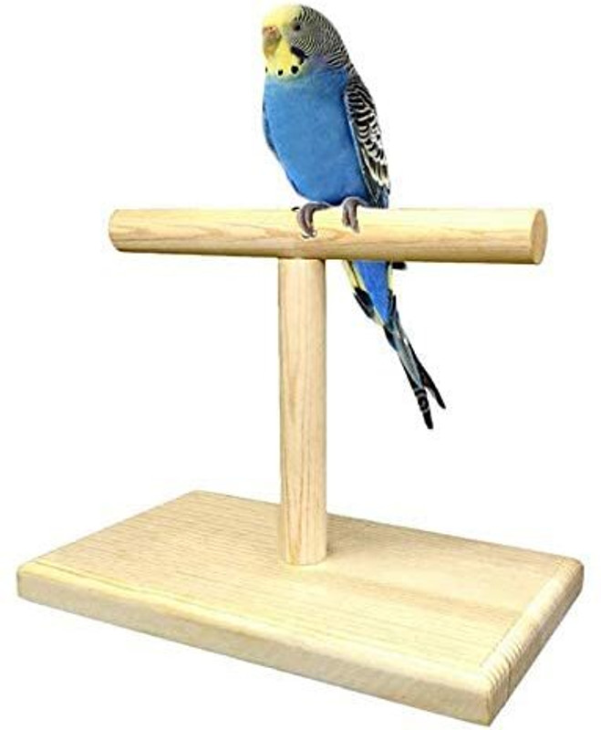 Western Era Wood Bird Table Top Playful Climbing Stand for Cage Accessory Perch Bird Toy Wooden Training Aid, Stick, Tough Toy For Bird