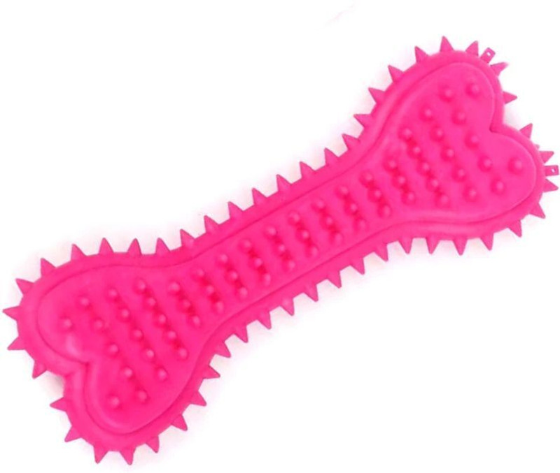 Petsoft Soft Rubber Bone For Dog & Cat- RED Rubber Bone For Dog & Cat