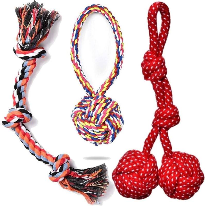 YOUHAVEDEAL Chew Toys Dog Teething Training,Interactive Playing Toy,Dog Rope Toys for Pet Cotton, Polyester, Rubber Bone, Bone, Chew Toy, Tough Toy, Training Aid, Tug Toy For Dog
