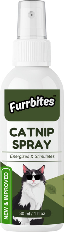 Furrbites Natural Catnip Spray for Cats – Highly Potent & Safe Formula - 30 ml Plastic Training Aid For Cat
