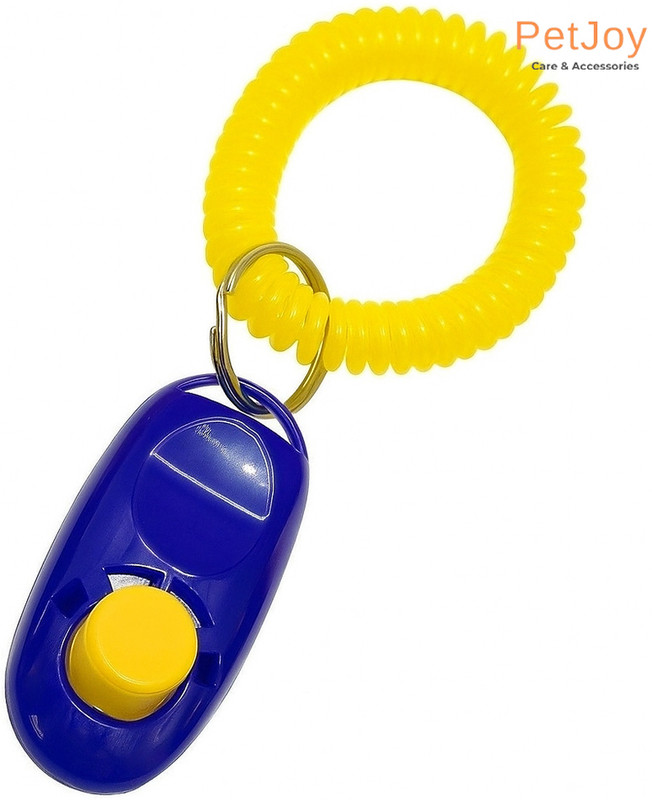 PetJoy Dog Training Clicker with Wrist Strap - (Oval Clicker) Plastic Training Aid For Dog & Cat