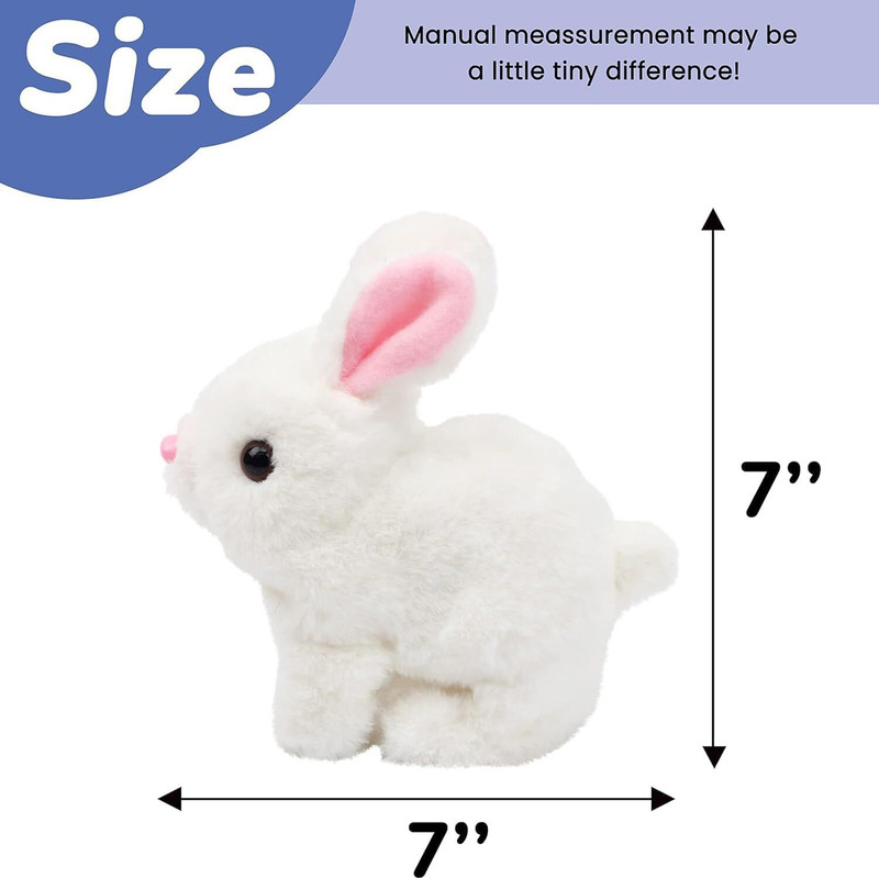 Tileez Tileez Interactivee Walkinng Bunny Soft Toy with Sound & Moving Ears for KidsS Polyresin Rubber Toy For Rabbit