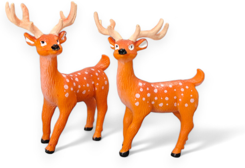 Mr Traders MR Traders® Realistic Animal figure deer 2 pcs decorative Plastic Tough Toy For Fish