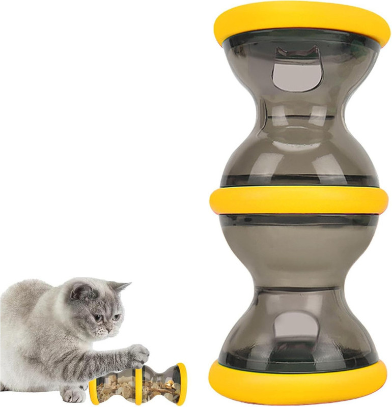 PSK PET MART Treat Dispenser Dog Puzzle Feeder Fiber Treat Dispensing Toy For Dog & Cat