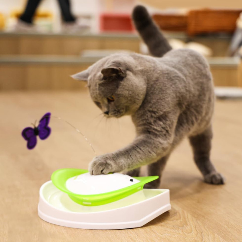 DogTrust 2 in 1 Interactive Cat Butterfly toys Plastic Fetch Toy For Cat