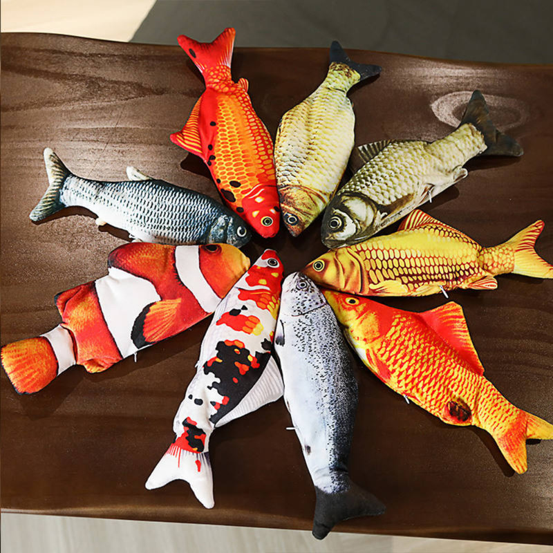 DogTrust (Pack of 1)USB chargeable fish design toy for pets fun and play(multicolor) Cotton Training Aid For Cat