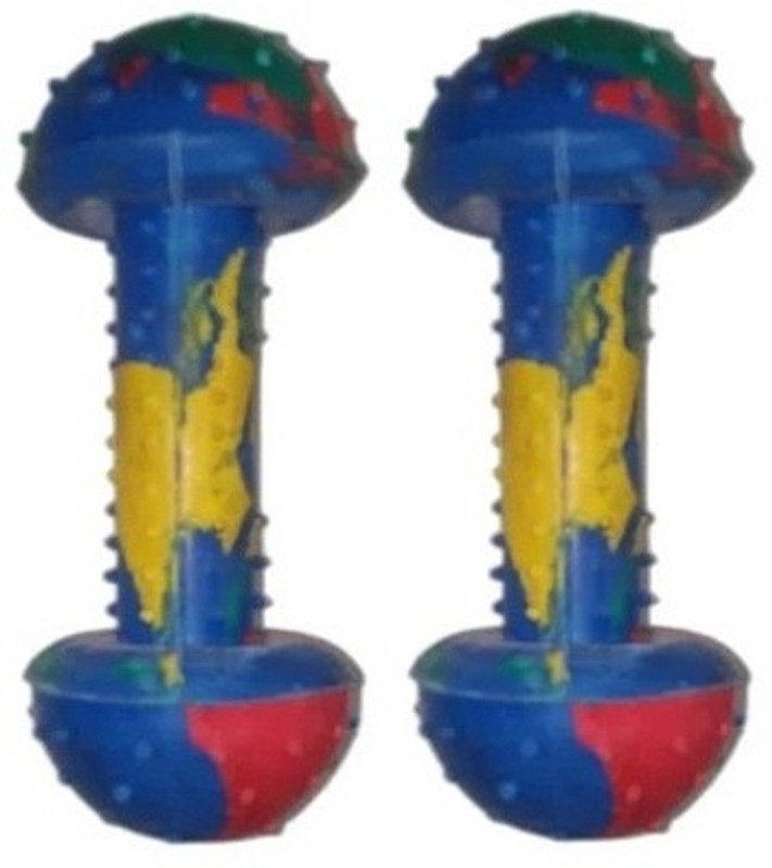 swacch Large Dumbbell Chew Toy + Durable & Safe Combo Pack Rubber Chew Toy For Dog