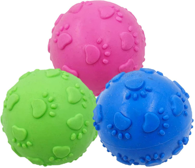 Pet Guard Smart Pups New Soft TPR Rubber Pow Ball Pet Dog Playing Teeth Chewing Toy Rubber Chew Toy, Rubber Toy, Squeaky Toy For Dog & Cat