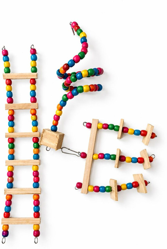 bird view pet hub HANGING SWING COMBO FOR MEDIUM BIRDS Wooden Perch, Chew Toy For Bird