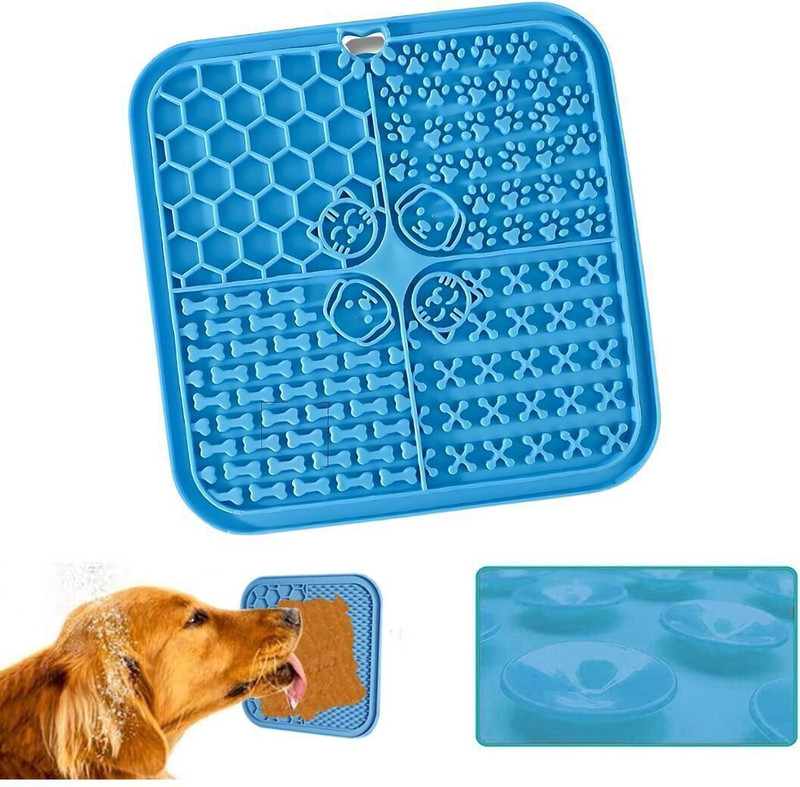 Petsoft 20cm Silicone Dog Lick Mat with Suction Cups – Slow Feeder Pad for Pet Silicone Treat Dispensing Toy For Dog & Cat