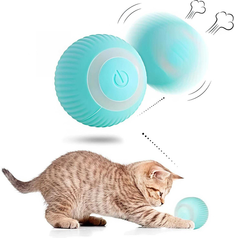 decorvaiz decorvaiz Smart LED 360° Rotating Cat Toy Ball Cat Dancing Ball Pet Rolling Ball Silicone Ball For Dog & Cat