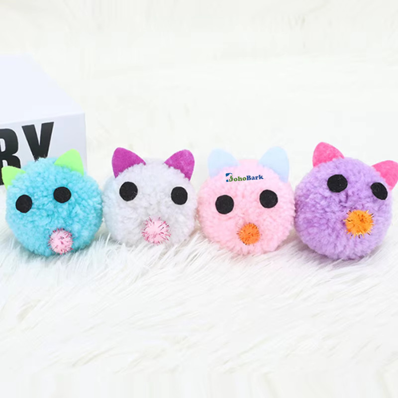DogTrust Soft mouse toys for young cats with bell for kittens Wool Fetch Toy For Cat
