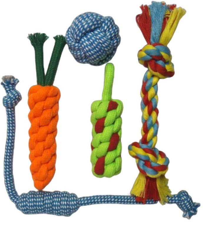 Seema Cotton Rope Toys For Puppy's And Small Dog Cotton Training Aid, Ball, Chew Toy, Soft Toy, Treat Dispensing Toy For Dog & Cat