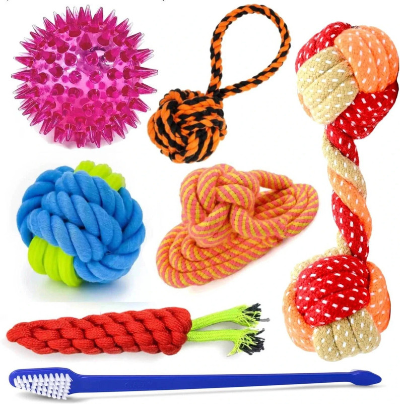 decorvaiz Cotton Ball, Squeaky Toy, Fetch Toy, Training Aid, Tug Toy, Chew Toy For Dog