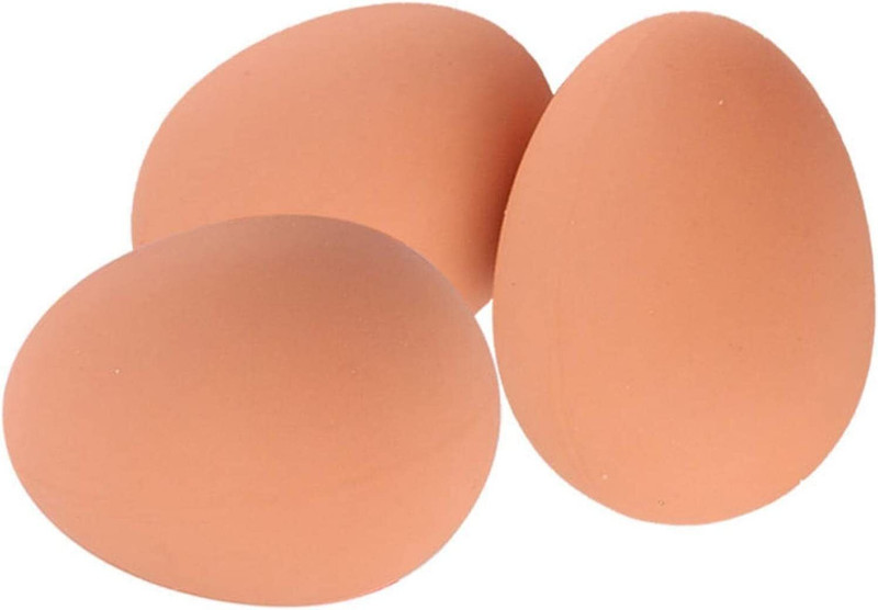 Puppy hugs Durable Natural Fake Bouncy Egg for Small Dog Puppy Pet-Pack of 3 Eggs Rubber Ball, Fetch Toy, Rubber Toy For Dog