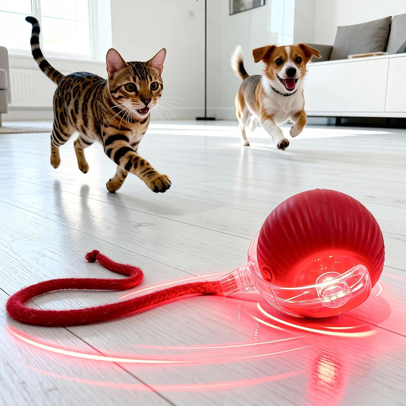 OXXIHOME Interactive Rolling Ball Dogs Toy, Chewie Viral Vibrating Balls for Dogs Plastic Ball For Dog & Cat