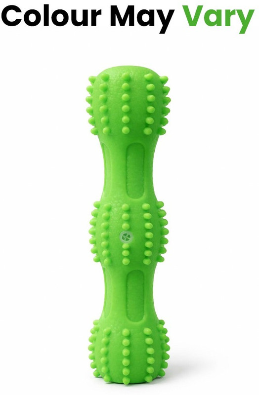 Petfun Rubber Dog Chew Bone Toy with Soft Spikes Rubber Squeaky Toy For Dog & Cat