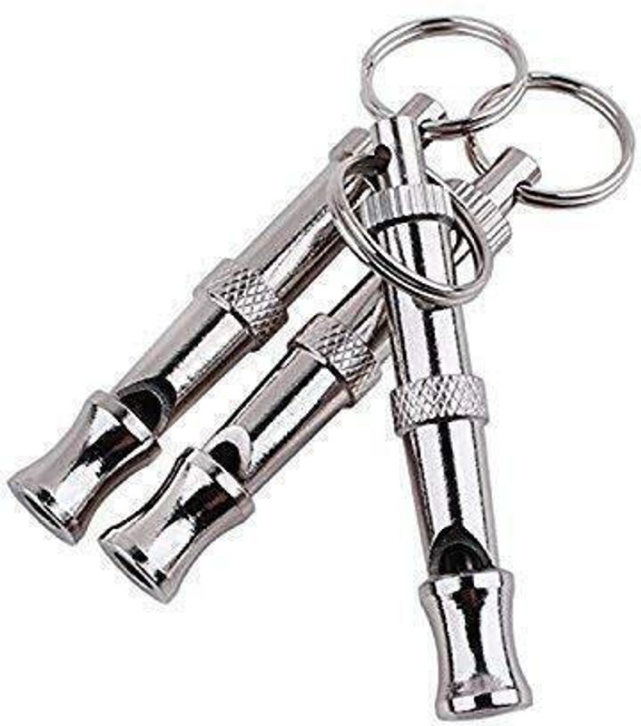 Petfun Stainless Steel Portable & Adjustable Sound Key Training Pet Whistle(Pack of3), Stainless Steel Training Aid For Dog & Cat