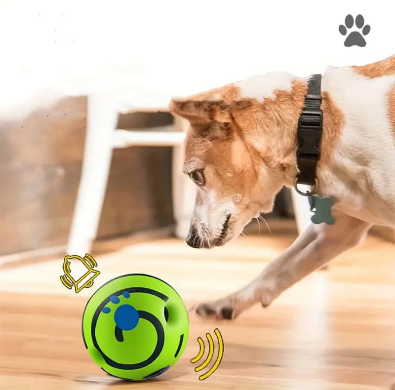 DogTrust large Size 15 cm giggle ball 1 pcs Suitable for Large Breeds Giggle Wobble Ball Rubber Ball, Fetch Toy, Training Aid For Dog