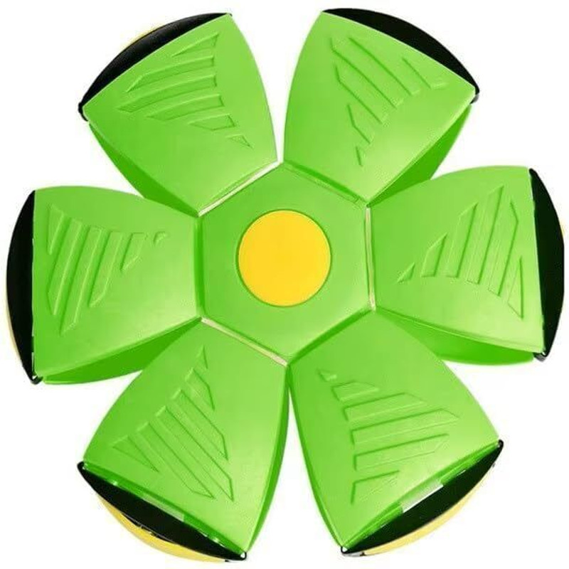 PETZ R US Pet Jumping Disk Ball Toy for Dogs, Cats & Puppies Flying Throw Disk Ball(Green) Rubber Fetch Toy, Ball, Frisbee, Chew Toy For Dog & Cat