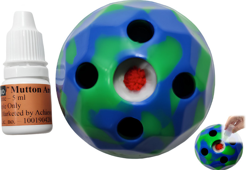 Achievo Small, Greem and Bue, Mutton Rubber Ball For Dog & Cat