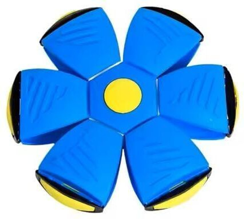 PETZ R US Pet Jumping Disk Ball Play Toy For Cats, Dogs & Puppies (Blue) Rubber Chew Toy, Ball, Fetch Toy For Dog & Cat