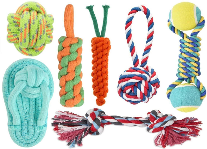 Buszbo multicolor Cotton Chew Toy, Tug Toy, Soft Toy For Dog & Cat