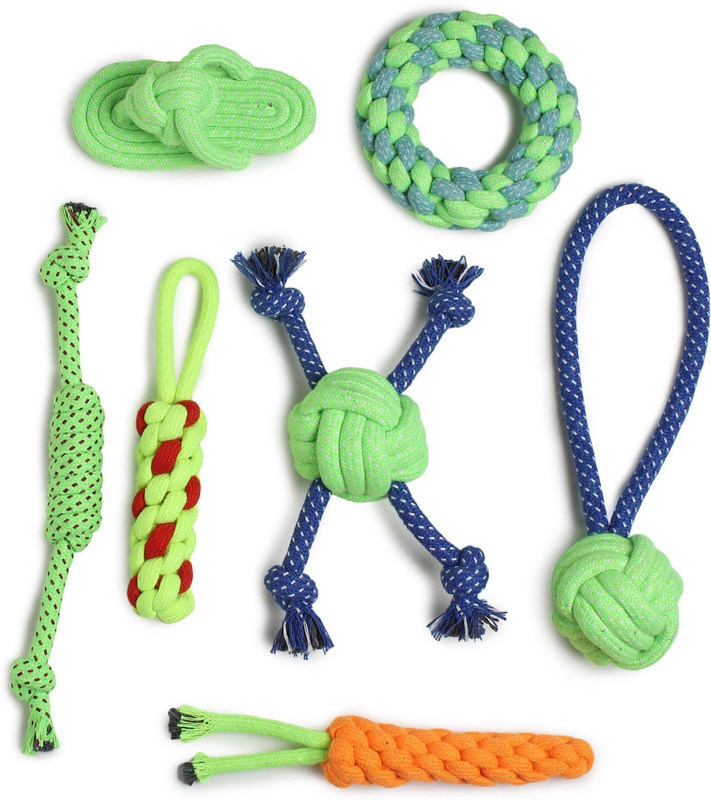 GNS PETS Pet rope toys rope balls, fetch ring, carrot,toffee,sleeper Cotton Chew Toy, Rubber Toy, Fetch Toy For Dog