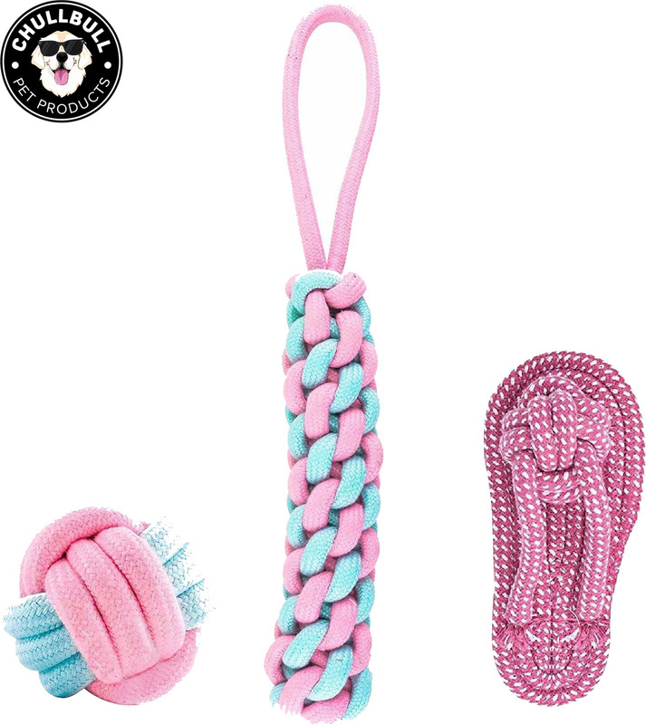 chullbull pet products Cotton Ball, Chew Toy, Tough Toy, Fetch Toy, Training Aid, Tug Toy For Dog