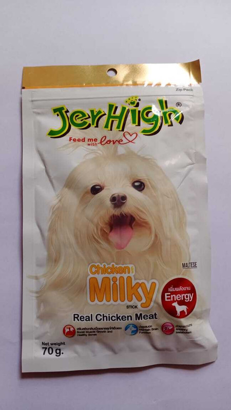 jerhigh Milky stick Real Chicken Meat Chicken Dog Treat(70 g, Pack of 6)