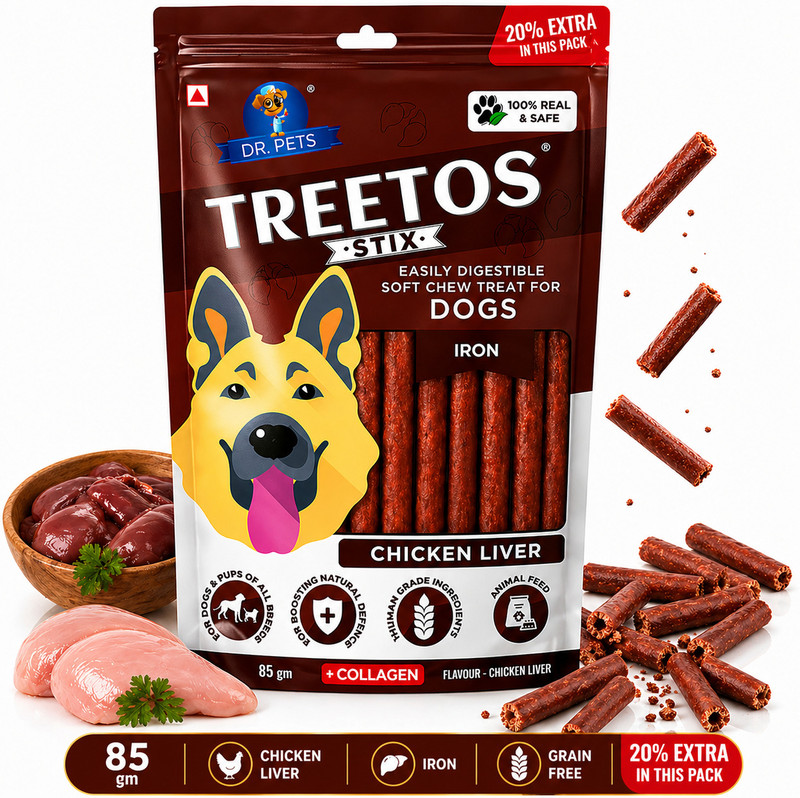Dr. Pets Chicken Flavor Soft Chew Sticks for Dog Treats for All Breeds-85gm Chicken Dog Treat(85 g)