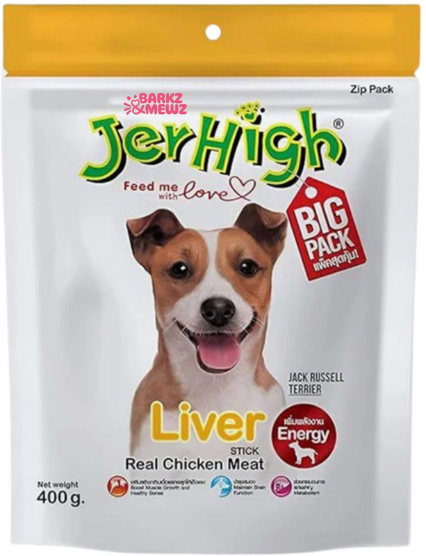 BarkzandMewz Dog Treats- 400g, Human Grade Chicken, 100% Authentic (Chicken with Liver) Chicken Dog Treat(400 g)