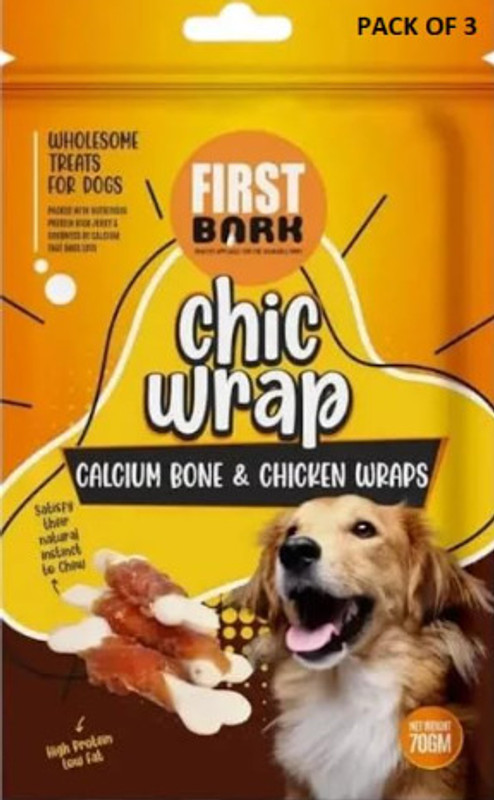 first bark FIRST BARK CHIC WRAP Chicken Dog Treat(70 g, Pack of 3)