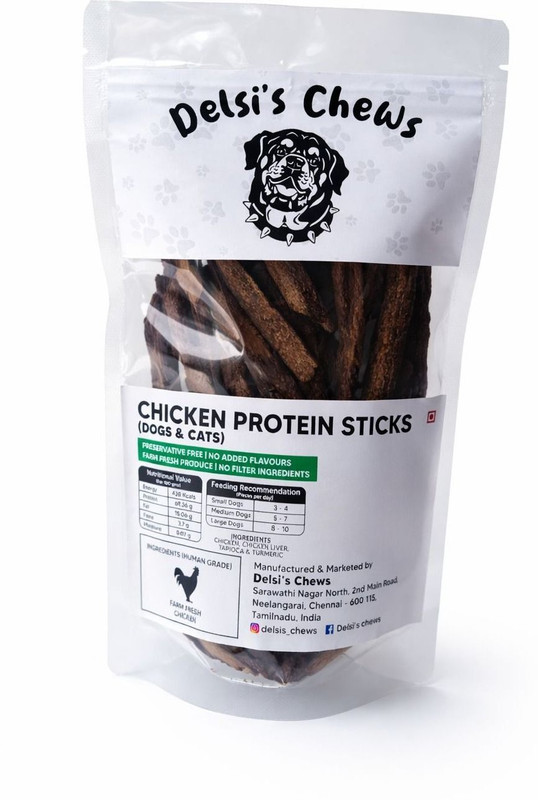 Delsi Chews Chicken Protein Sticks Chicken Dog Treat(80 g)
