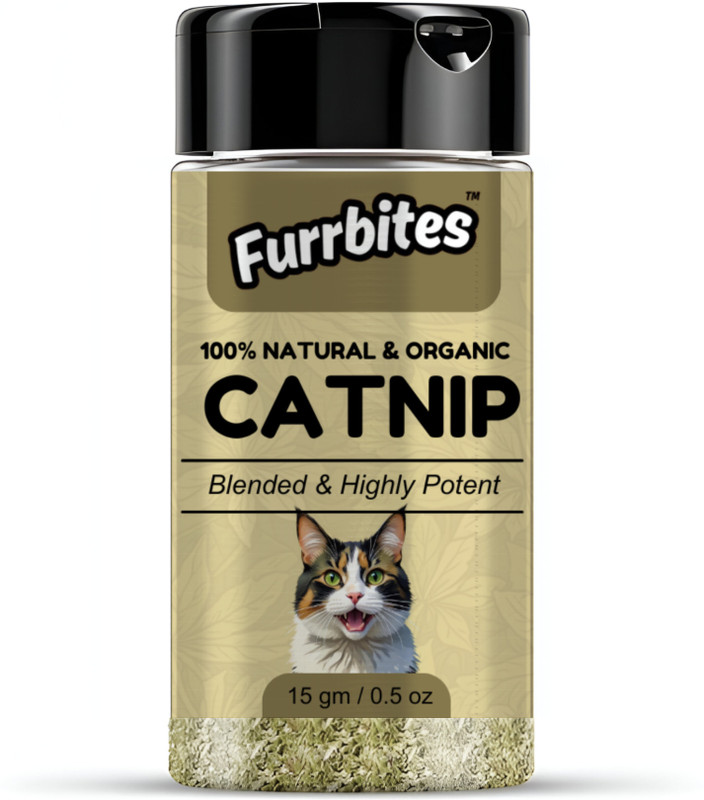 Furrbites 100% Natural & Organic Catnip – Blended & Highly Potent Catnip Cat Treat(15 g)
