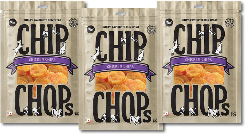 Chip Chops Dog Snacks Healthy Training Reward Treat Supports Muscle Health Energy Chicken Dog Treat(70 g, Pack of 3)