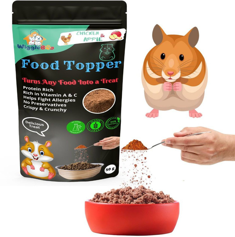 WiggleBoo Magical Hamster Food Topper, Joy Of Best Taste, Chicken & Ginger, Protein Rich Chicken, Vegetable Hamster Treat(70 g)