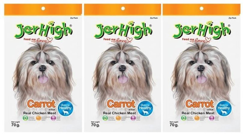 jerhigh Jerhigh Carrot Stick for Dogs/Puppies , Training treats for your pets Carrot Dog Treat(210 g, Pack of 3)